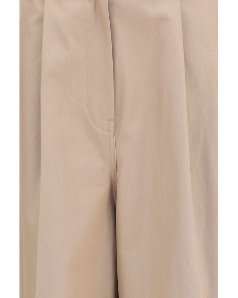 Balenciaga Beige Cotton Flared Pant Glam Steals