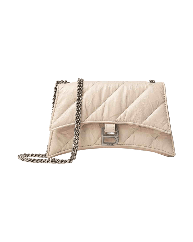 Balenciaga Leather Beige Shoulder Bag Glam Steals