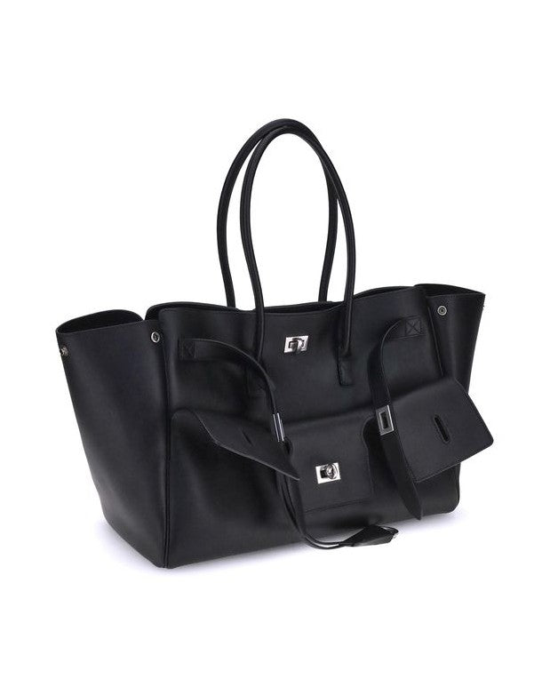 Balenciaga Black Calf Leather Bos Taurus Shoulder Bag Glam Steals