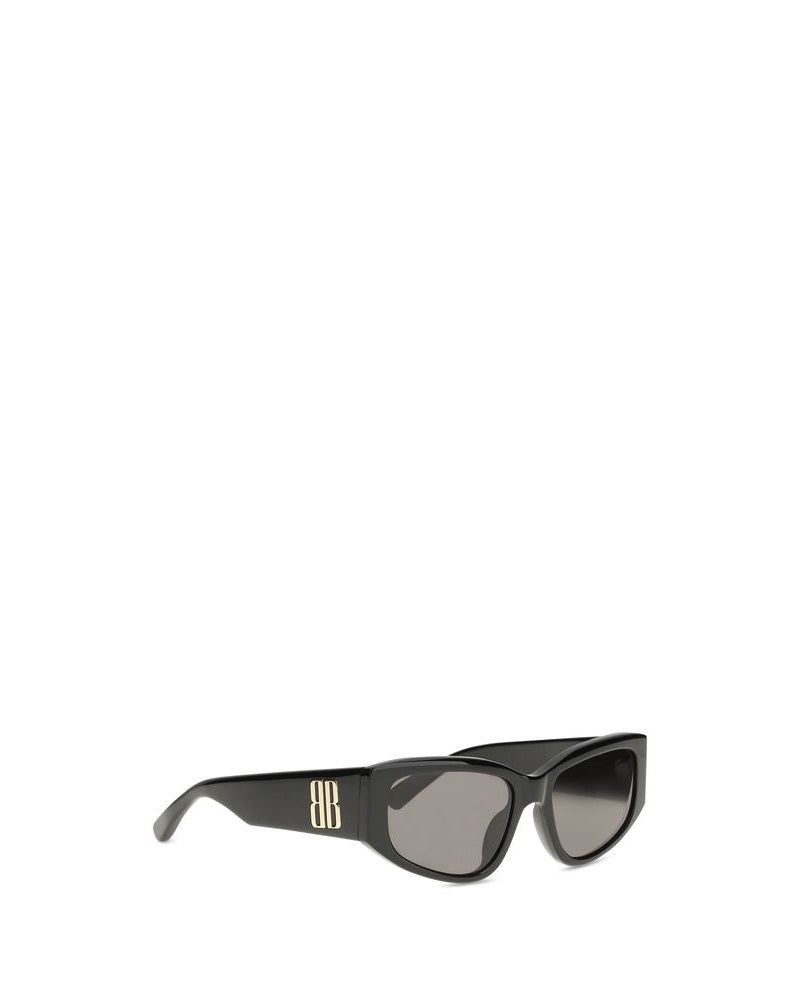 Balenciaga Black Calf Leather Bos Taurus Sunglasses 