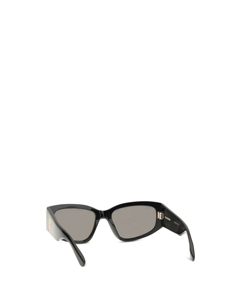 Balenciaga Black Calf Leather Bos Taurus Sunglasses 