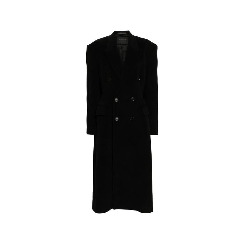 Balenciaga Black Cashmere Coat Glam Steals