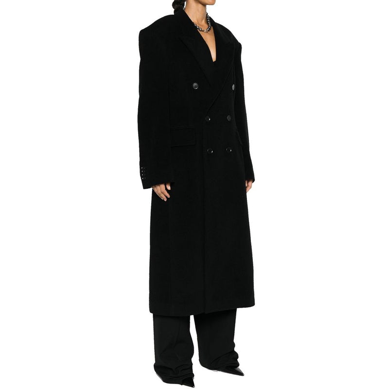 Balenciaga Black Cashmere Coat Glam Steals
