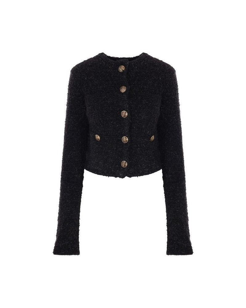 Balenciaga Black Cotton Cardigan Glam Steals