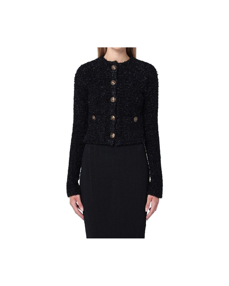 Balenciaga Black Cotton Cardigan Glam Steals
