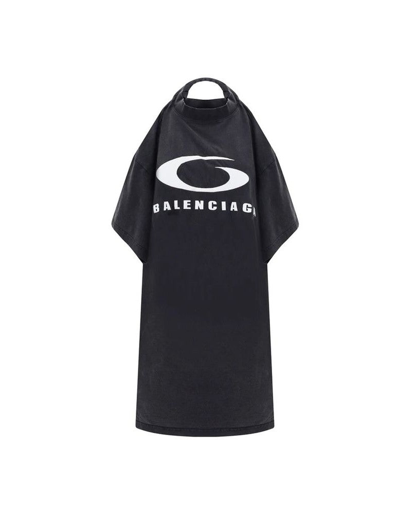 Balenciaga Black Cotton Casual Dress Glam Steals