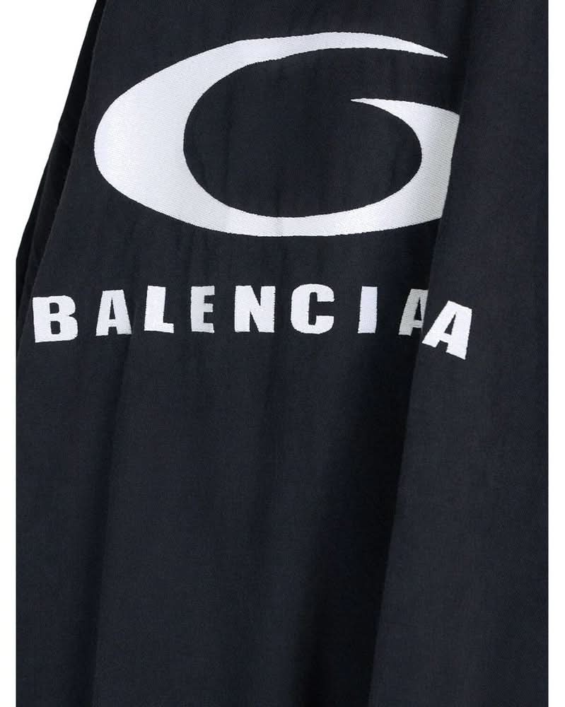 Balenciaga Black Cotton Casual Dress Glam Steals