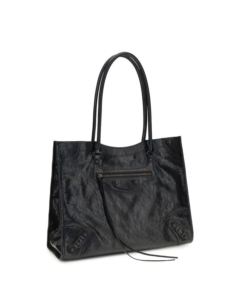 Balenciaga Black Lamb Ovis Aries Shoulder Bag Glam Steals