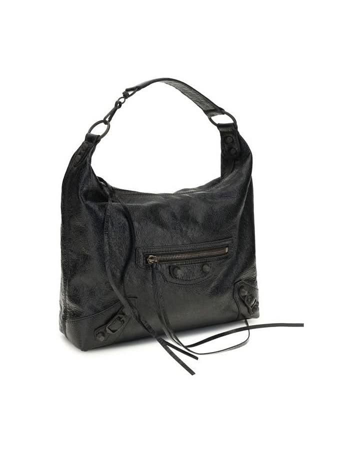 Balenciaga Black Lamb Ovis Aries Shoulder Bag Glam Steals