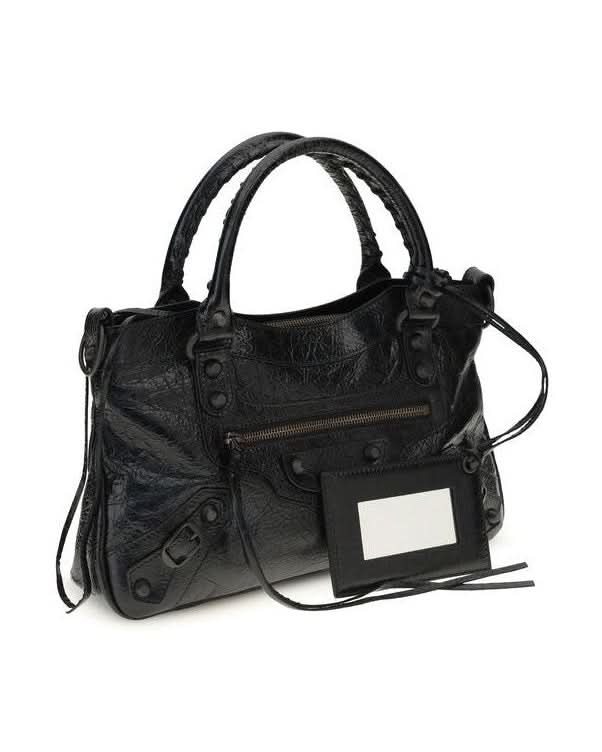 Balenciaga Black Lamb Ovis Aries Shoulder Bag Glam Steals