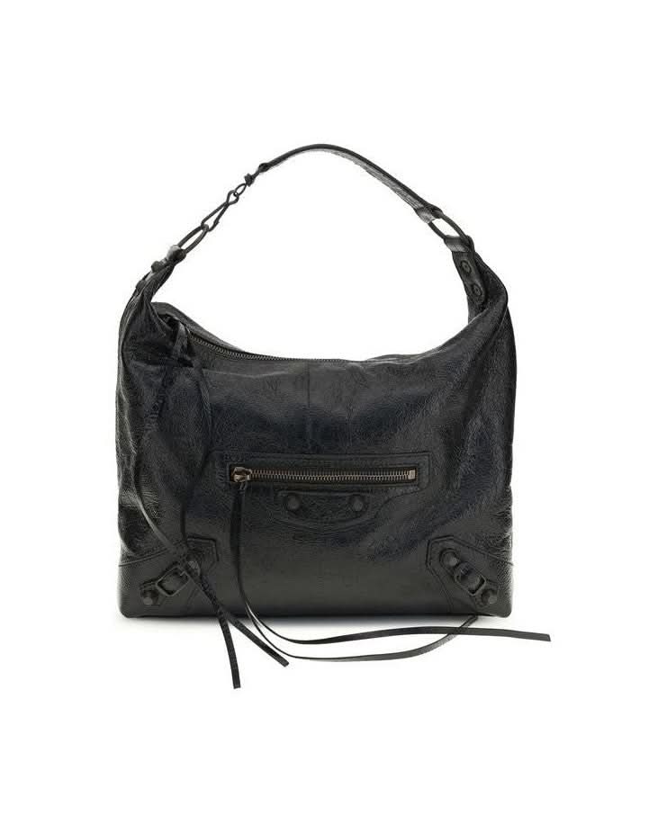 Balenciaga Black Lamb Ovis Aries Shoulder Bag Glam Steals