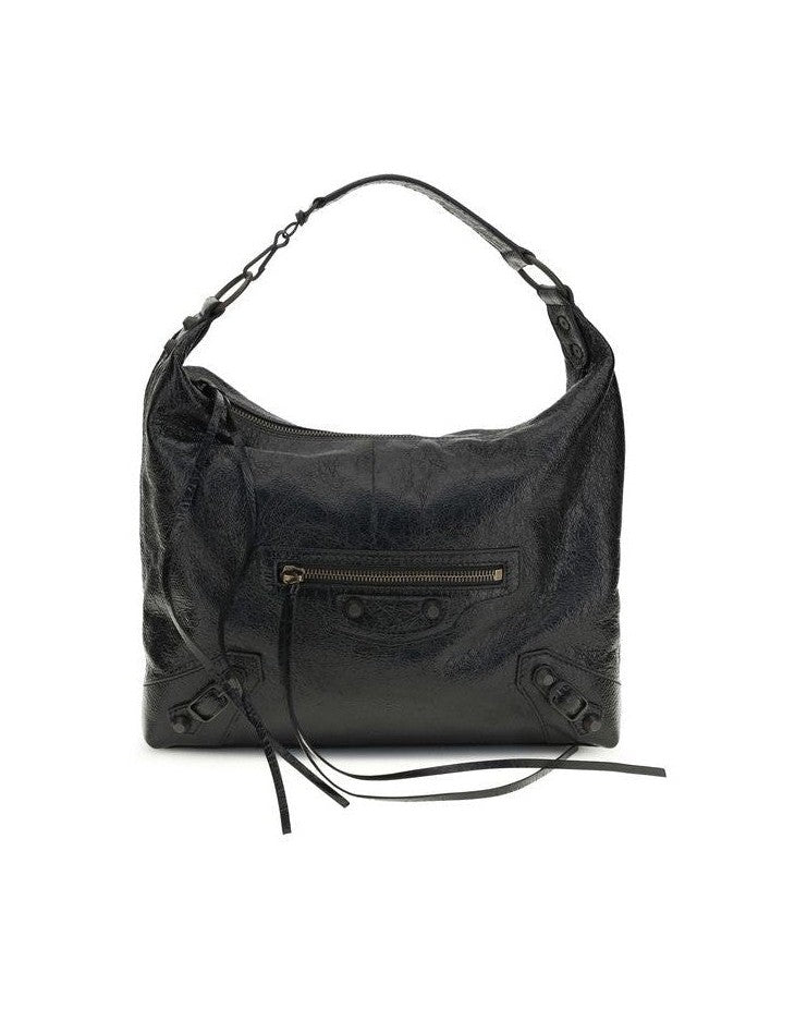 Balenciaga Black Lamb Ovis Aries Shoulder Bag Glam Steals