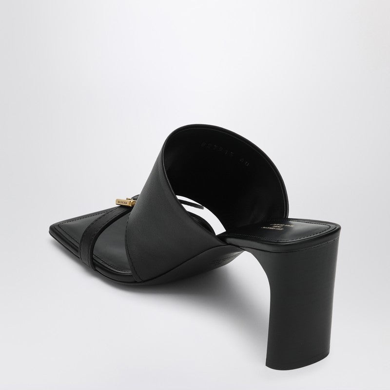 Balenciaga Black Leather Bel Air Sandals Glam Steals