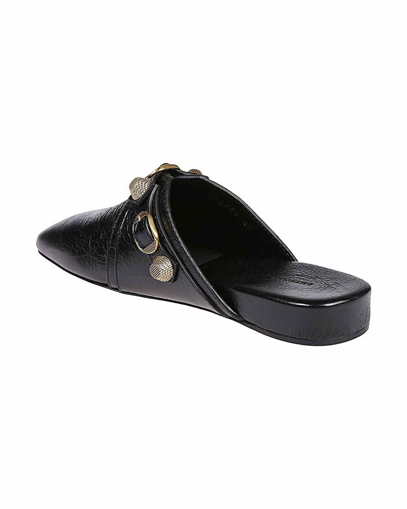 Balenciaga Black Leather Cozy Cagole Mules Glam Steals