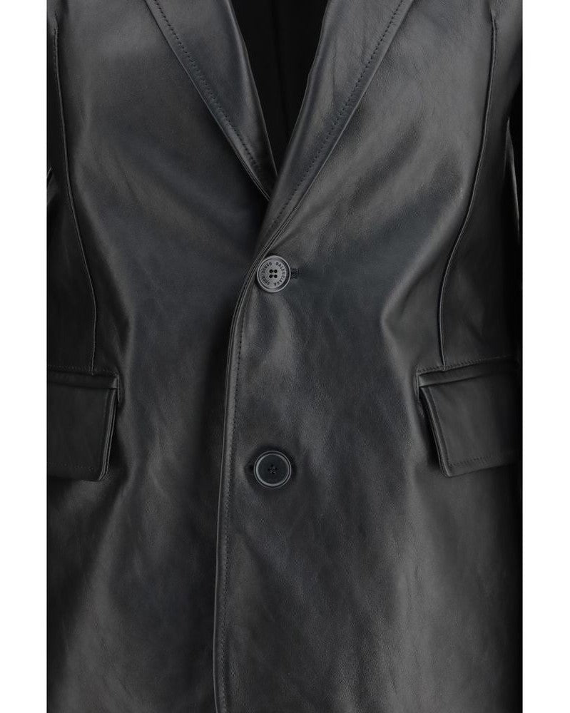 Balenciaga Black Leather Jacket Glam Steals