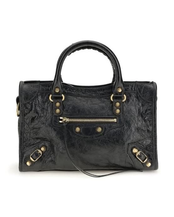 Balenciaga Black Leather Lamb Shoulder Bag 