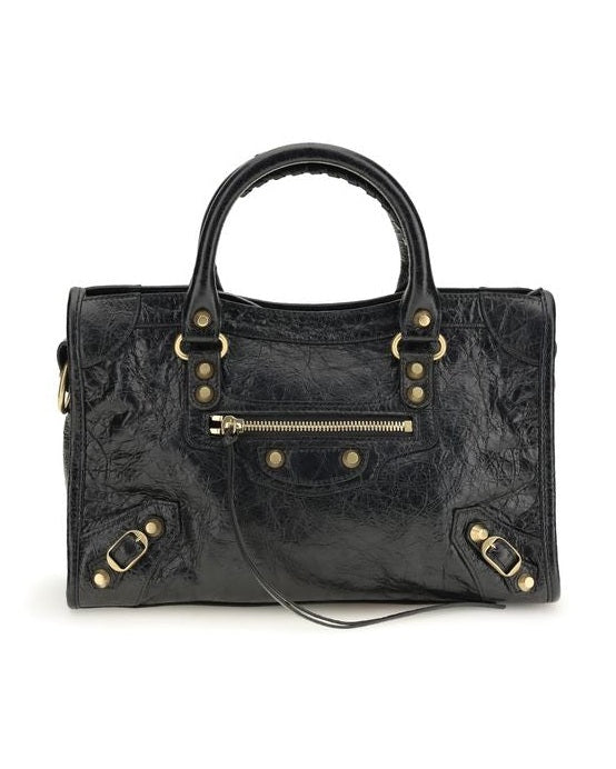 Balenciaga Black Leather Lamb Shoulder Bag 