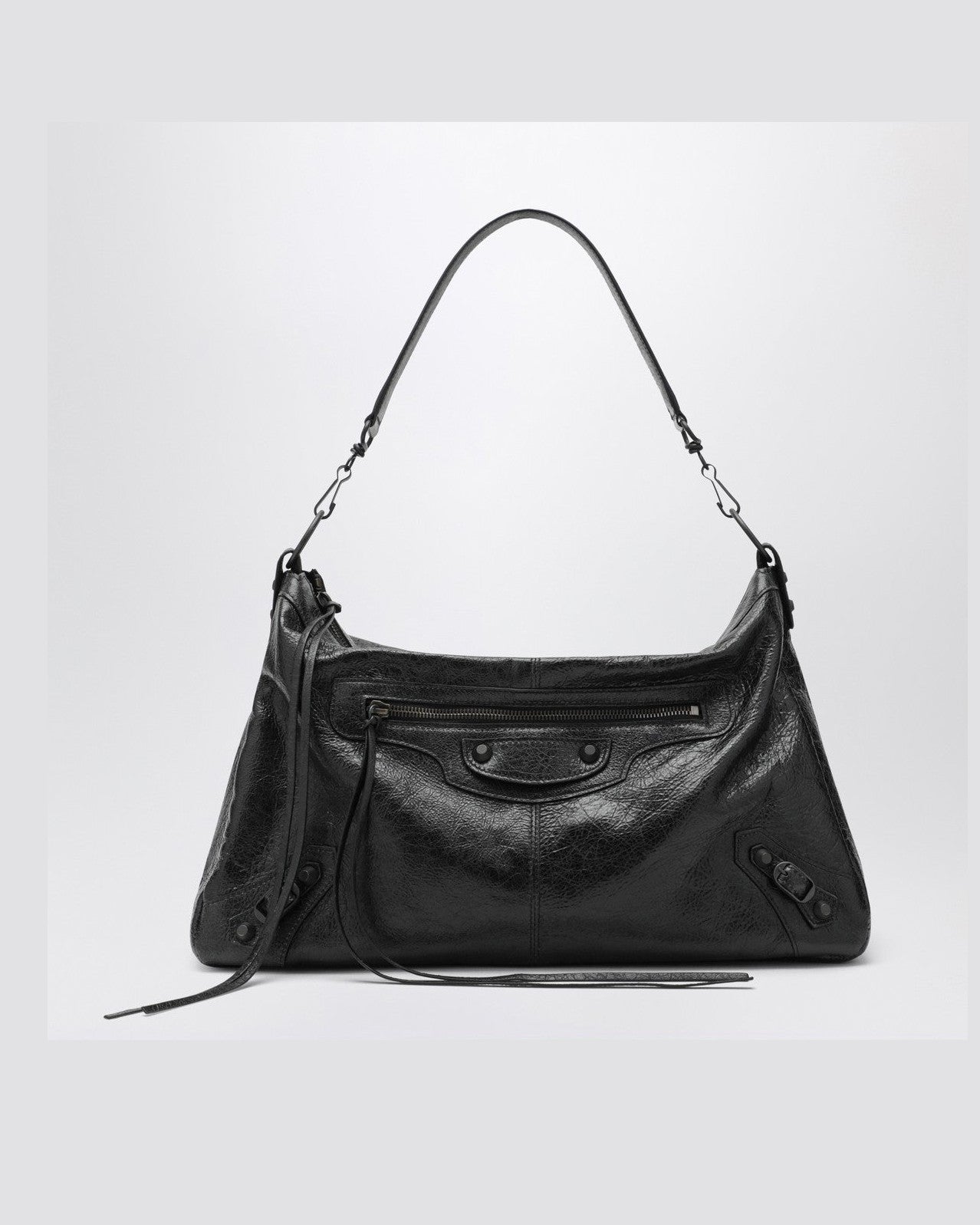 Balenciaga Black Leather Medium Le City Moto Bag Glam Steals