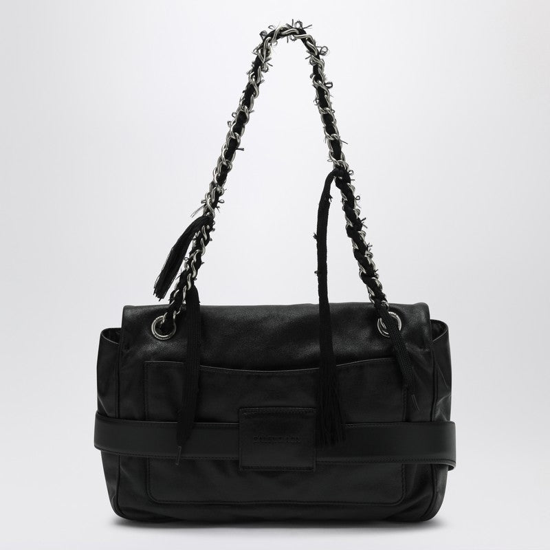 Balenciaga Black Leather Medium Shoulder Bag Modu Glam Steals