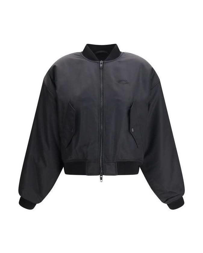 Balenciaga Black Polyamide Bomber Jacket 