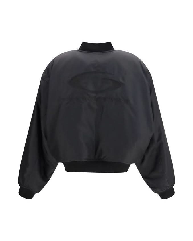 Balenciaga Black Polyamide Bomber Jacket 