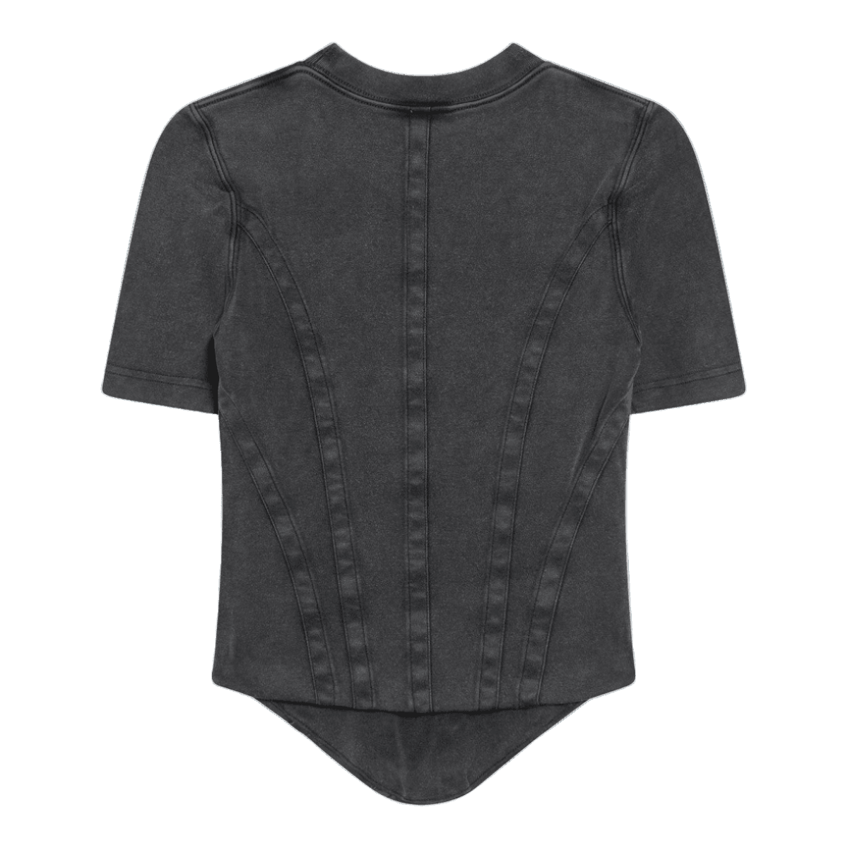 Balenciaga Black Washed Corset Style T-shirt Glam Steals