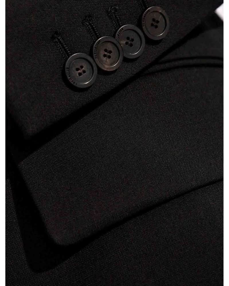 Balenciaga Black Wool Jacket Coat Glam Steals