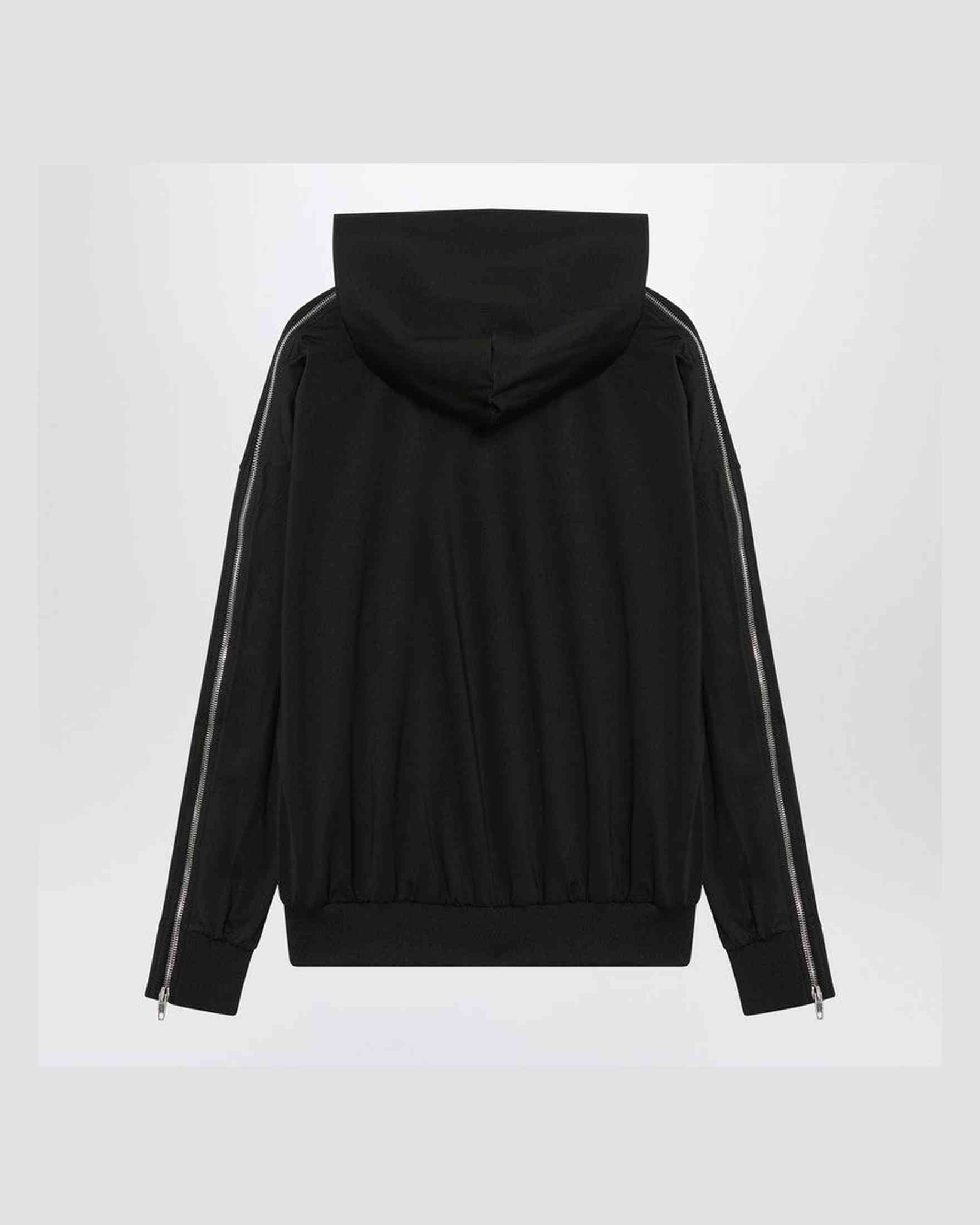 Balenciaga Black Zip Up Sweat-shirt Loop Sports Icon Glam Steals