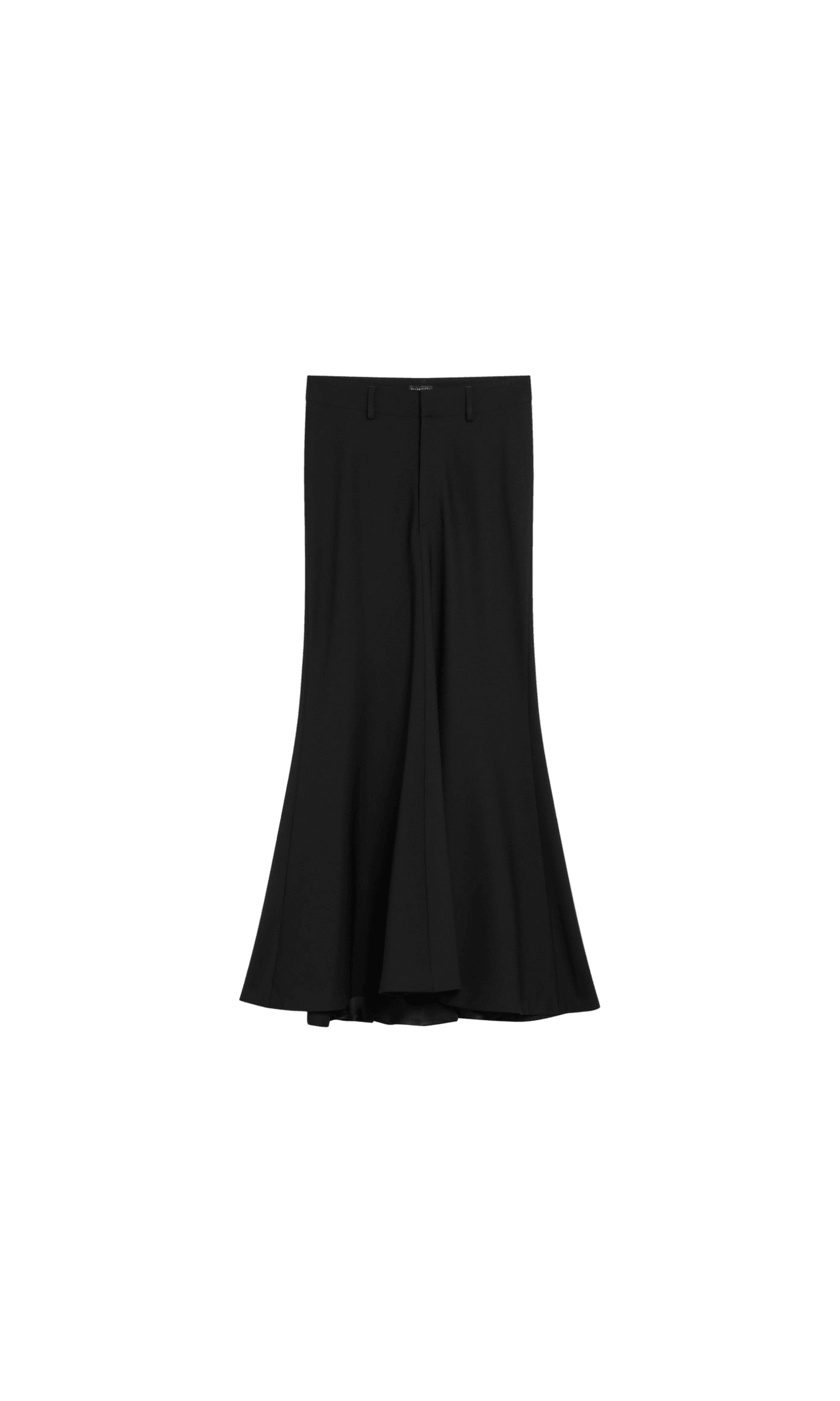 Balenciaga Black long wool skirt Glam Steals