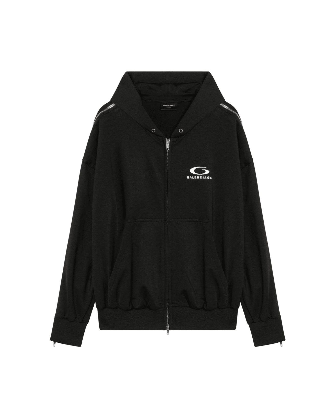 Balenciaga Black zip-up sweatshirt Loop Sports Icon Glam Steals