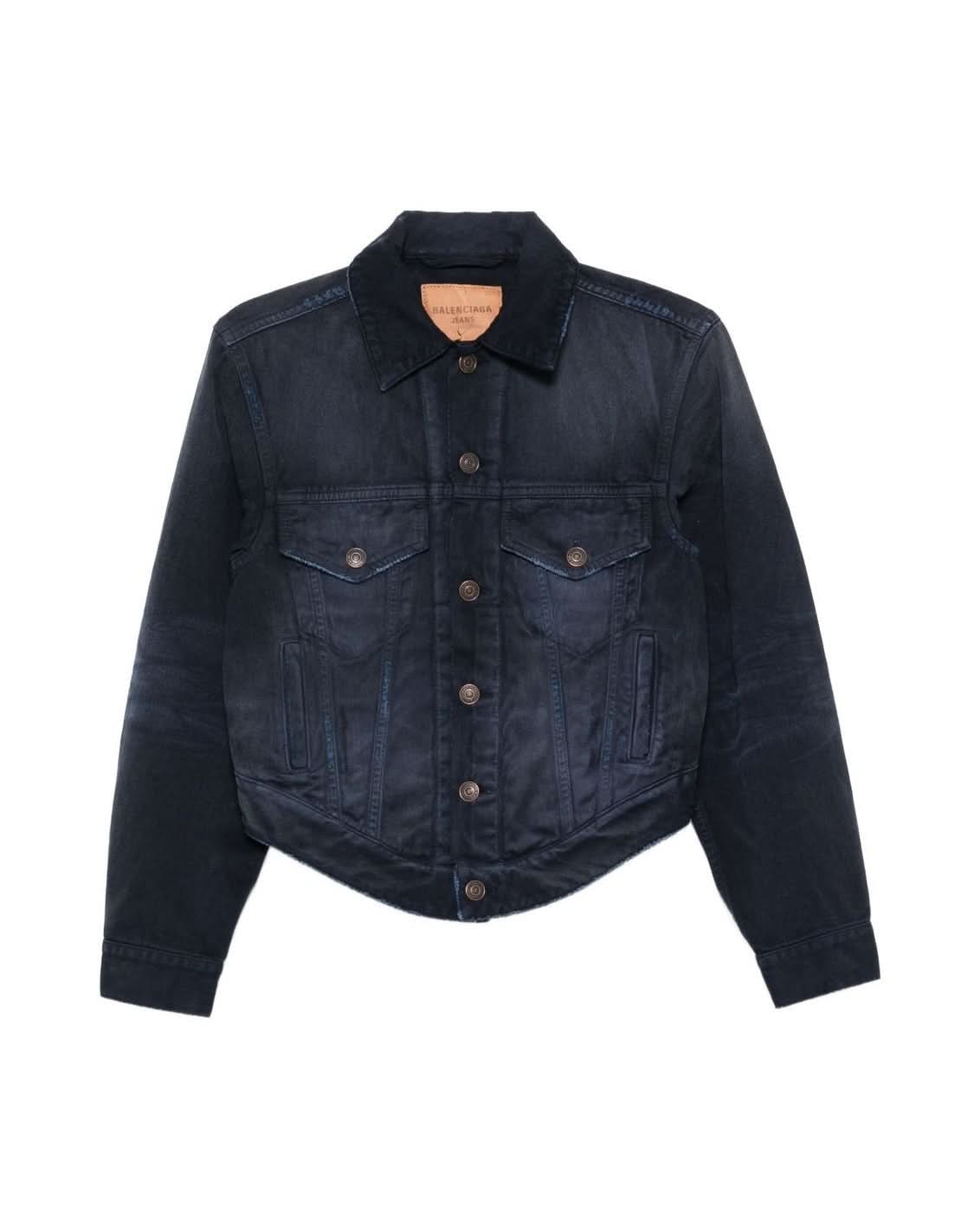 Balenciaga Blue Coat Coats & Jackets