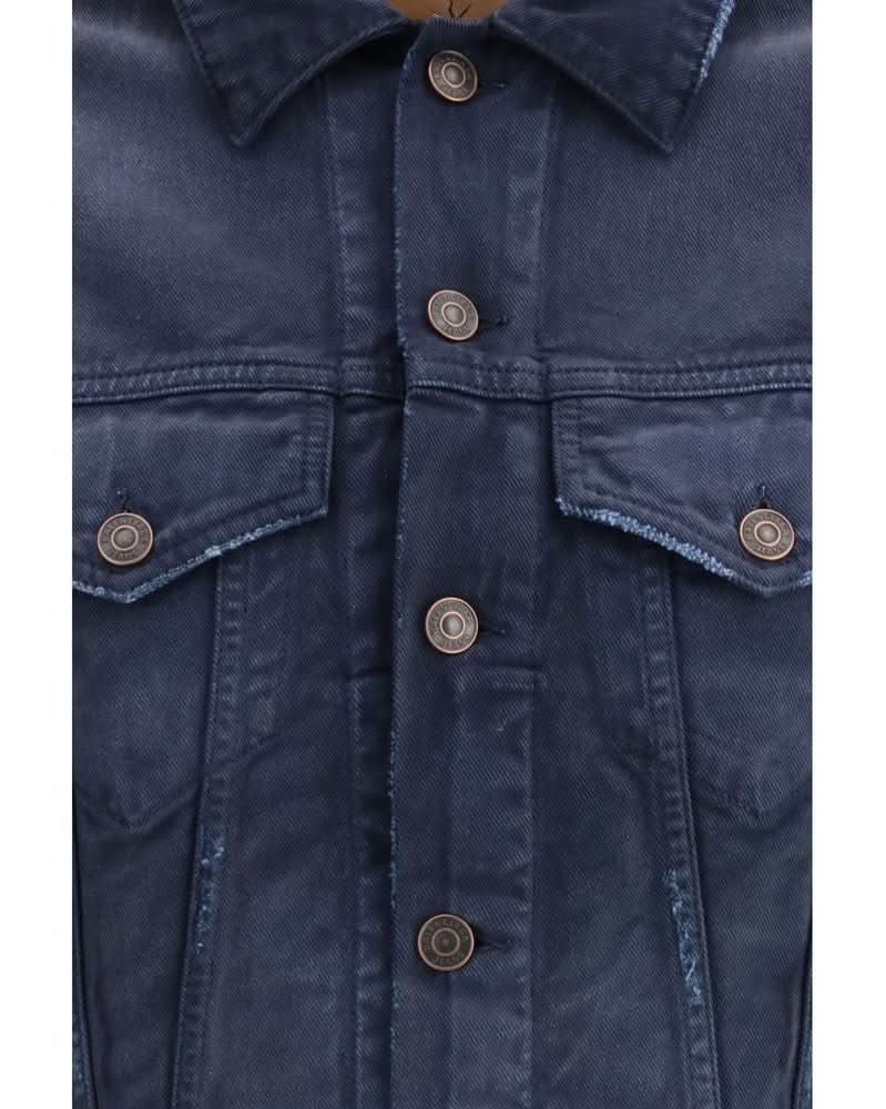 Balenciaga Blue Cotton Denim Jacket 