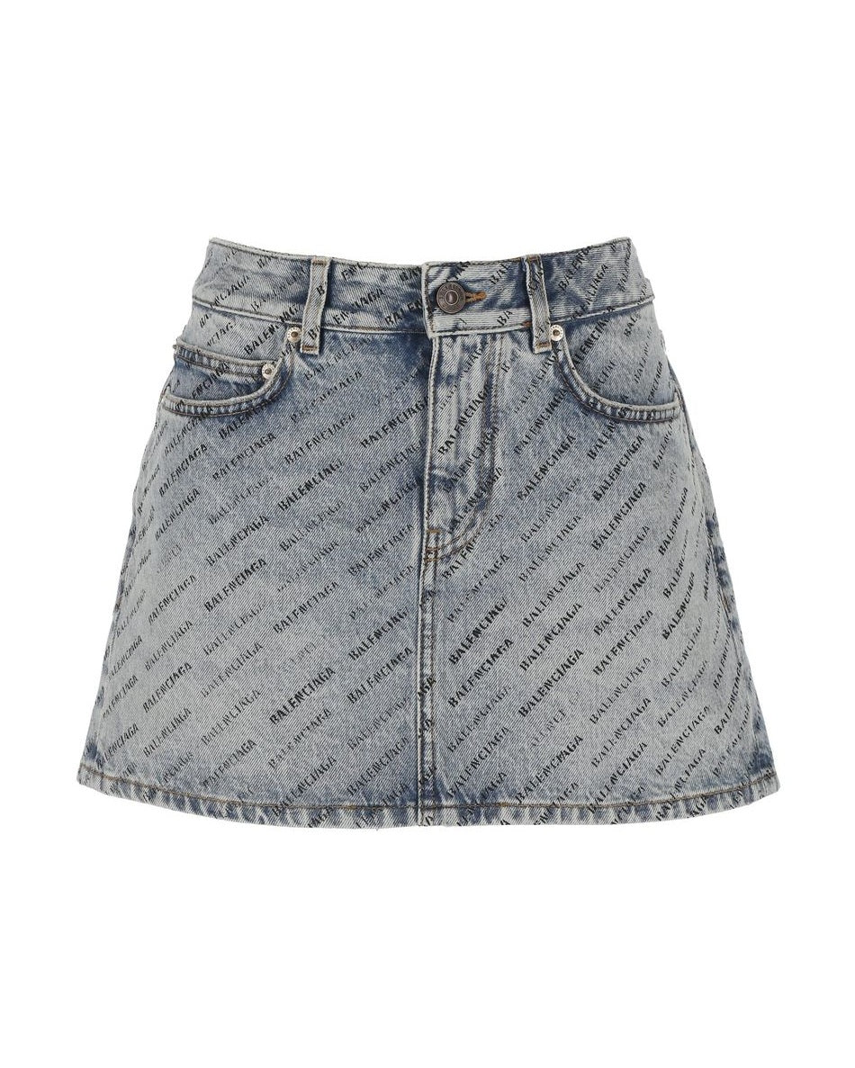 Balenciaga Blue Denim Skirt