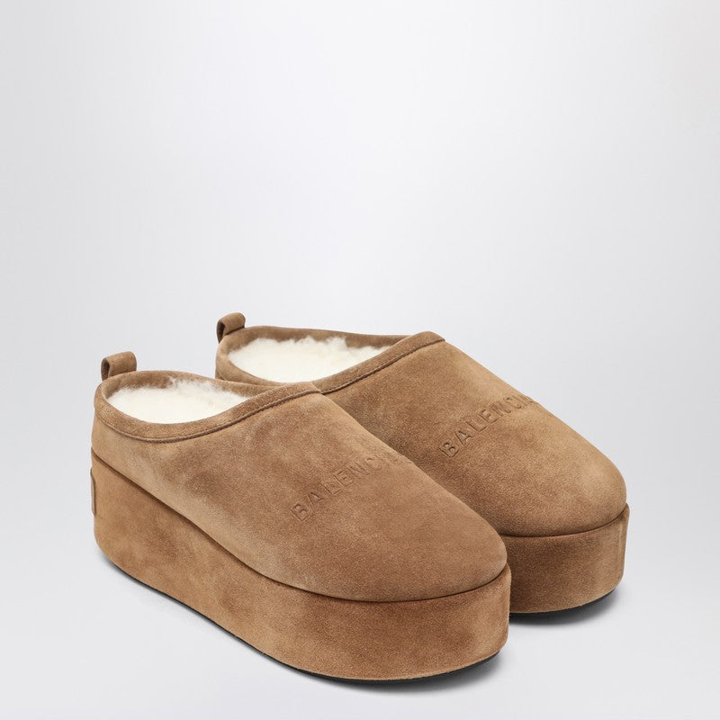 Balenciaga Brown Alaska Soft Platform Clogs Glam Steals