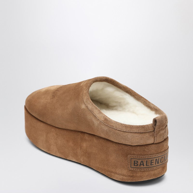Balenciaga Brown Alaska Soft Platform Clogs Glam Steals