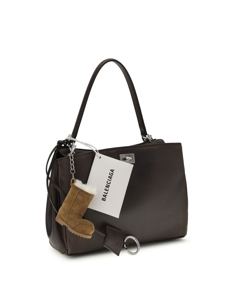 Balenciaga Brown Calf Leather Bos Taurus Shoulder Bag Glam Steals