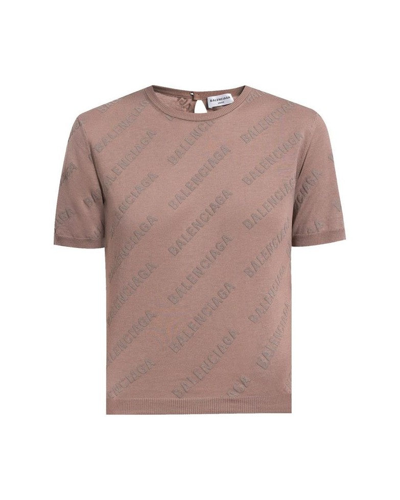 Balenciaga Brown Cotton Tank Top Glam Steals