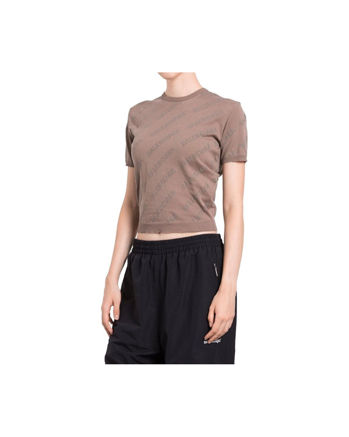 Balenciaga Brown Cotton Tank Top Glam Steals