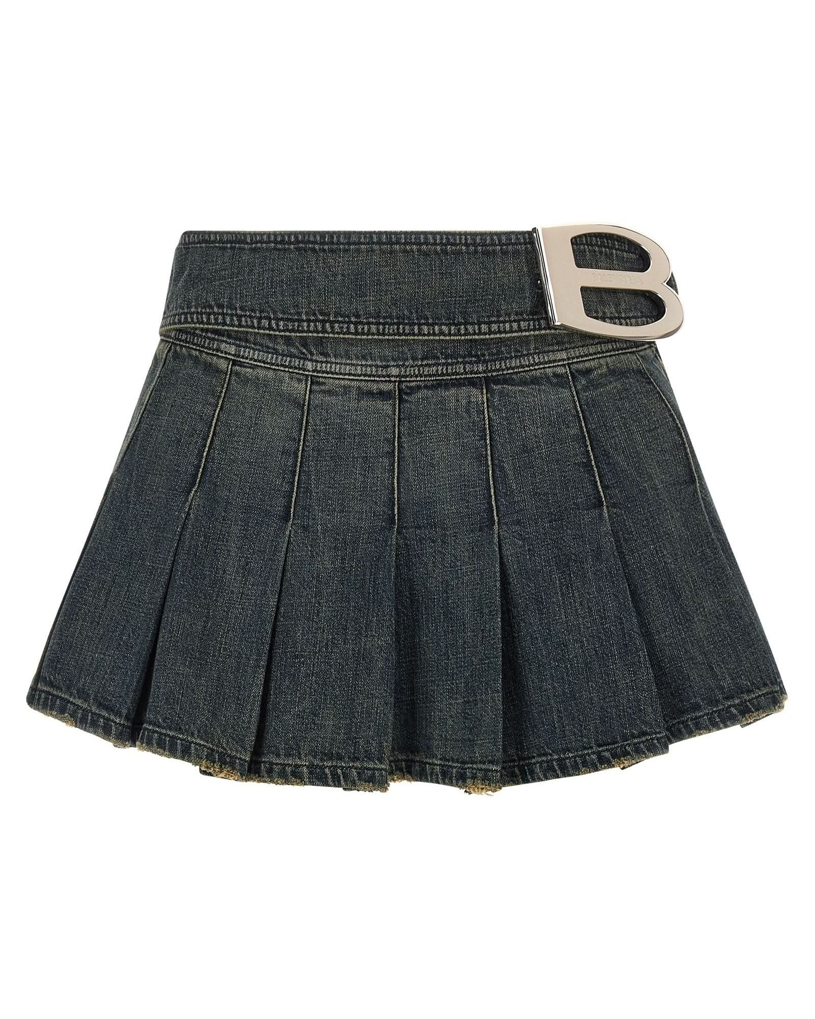Balenciaga Buckle Pleated Skirt Glam Steals
