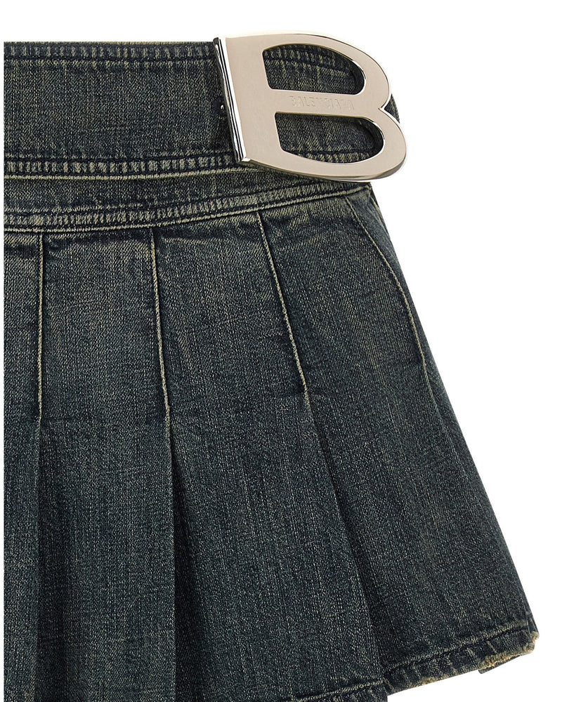 Balenciaga Buckle Pleated Skirt Glam Steals