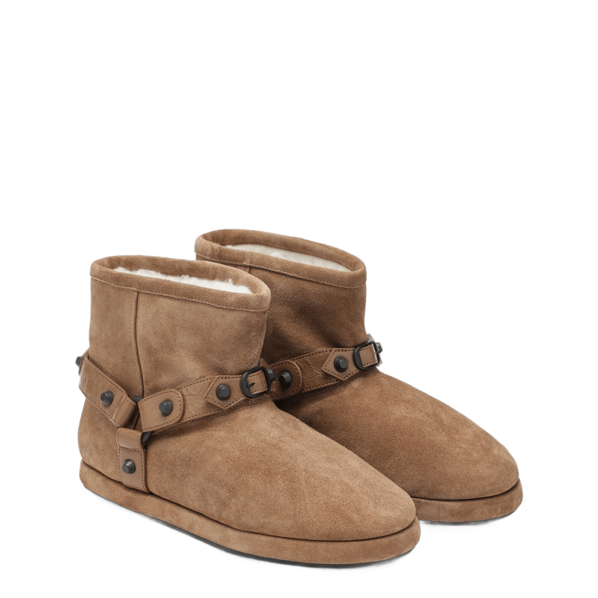Balenciaga Camel Alaska Soft Ankle Boots