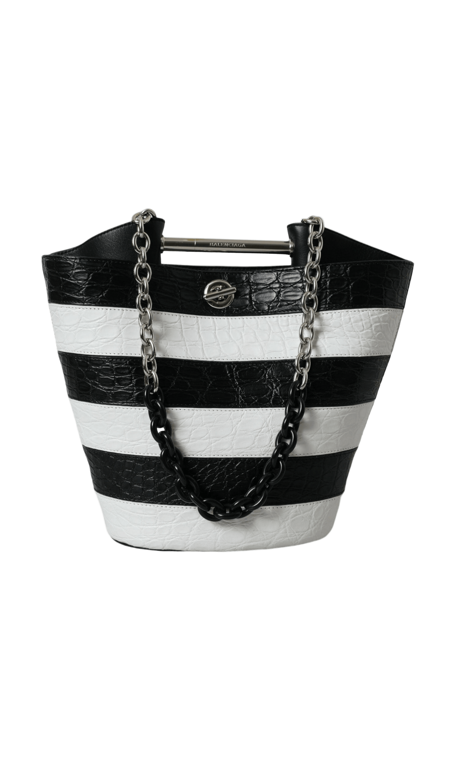 Balenciaga Chic Crocodile Leather Maxi Bucket Bag Glam Steals