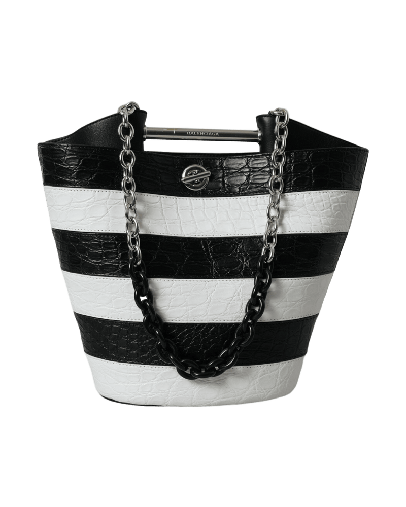 Balenciaga Chic Crocodile Leather Maxi Bucket Bag Glam Steals