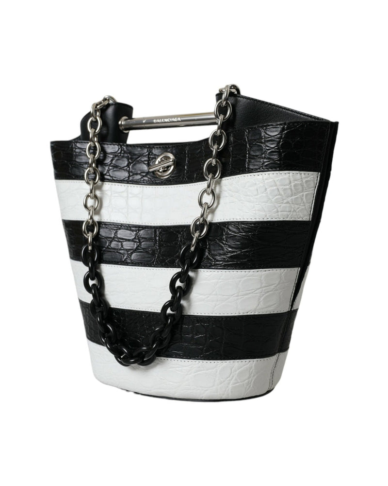 Balenciaga Chic Crocodile Leather Maxi Bucket Bag Glam Steals