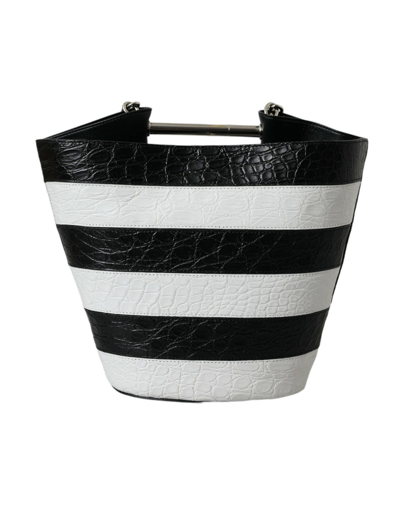 Balenciaga Chic Crocodile Leather Maxi Bucket Bag Glam Steals