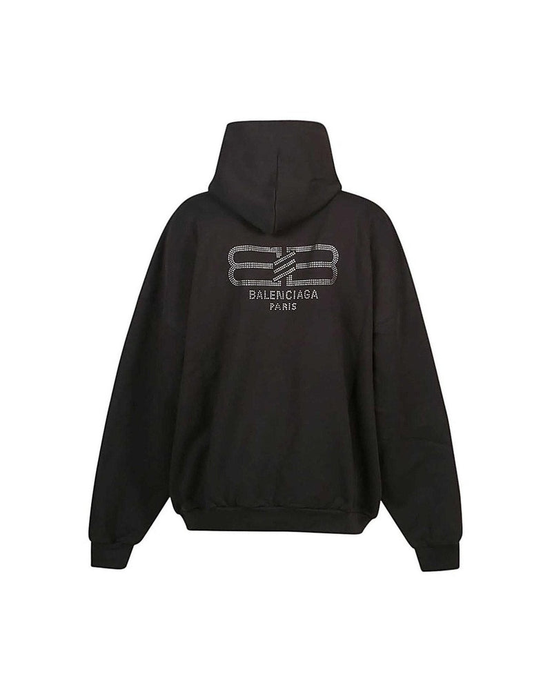 Balenciaga Cotton Bb Strass Hoodie Hoodies