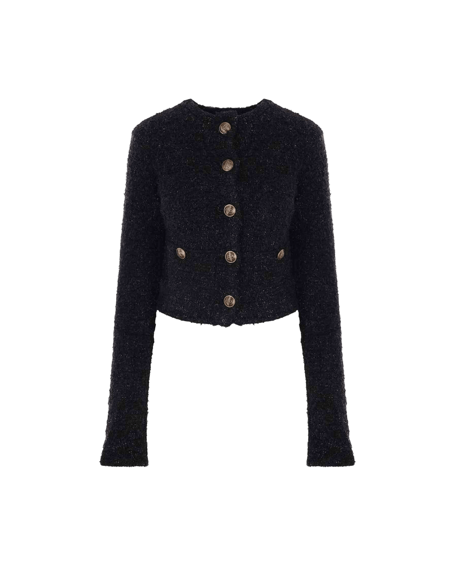 Balenciaga Crop Bouclé Cardigan Glam Steals