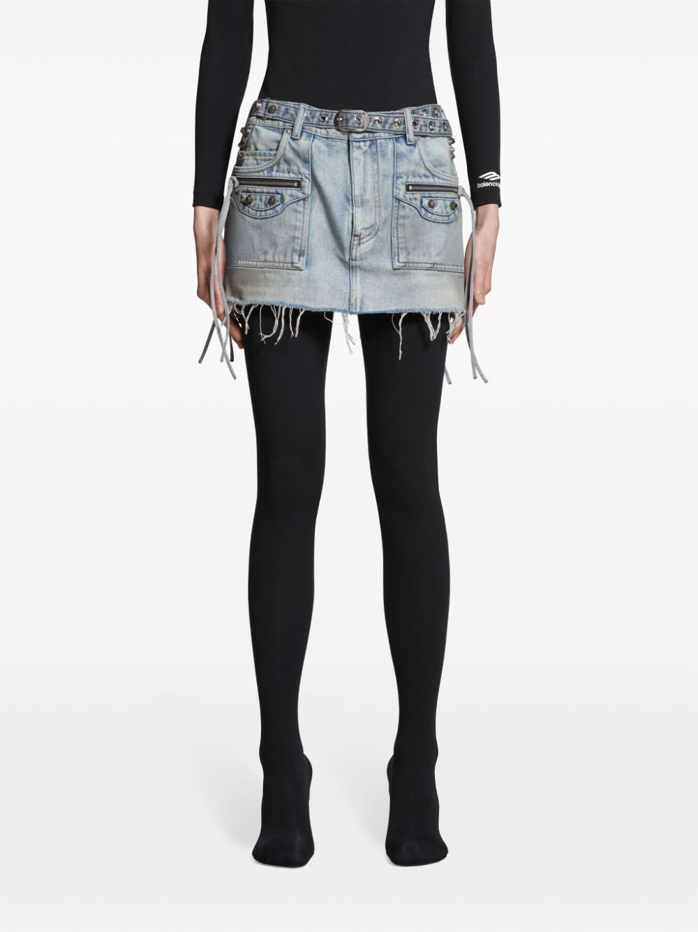 Balenciaga Denim Cagole Miniskirt Glam Steals