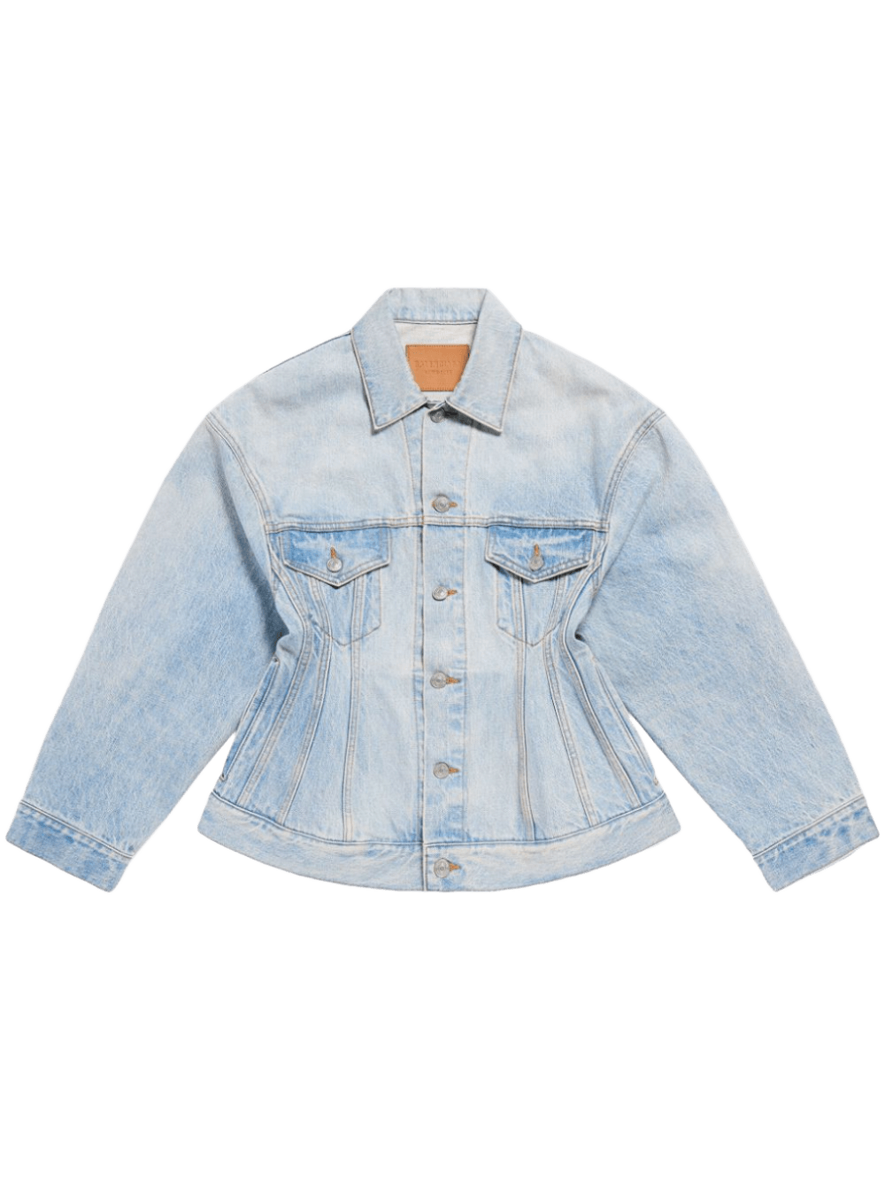 Balenciaga Denim Hourglass Silhouette Jacket Glam Steals