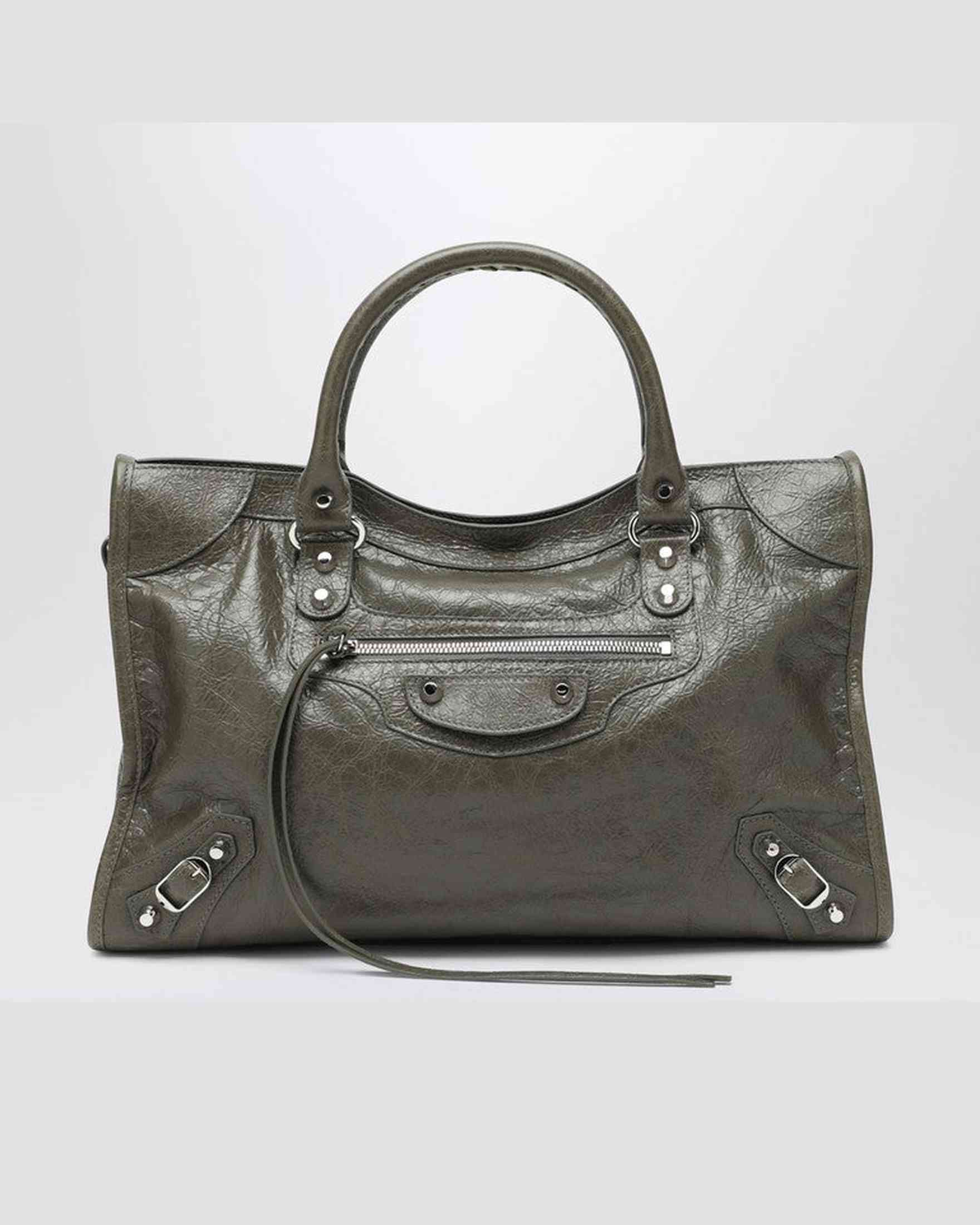 Balenciaga Green Le City Medium Bag Army Glam Steals
